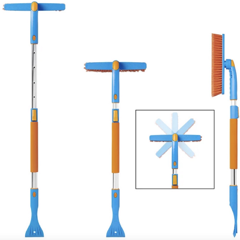 Skrobaczka ze szczotka teleskopowa obrotowa miekki uchwyt 99 127cm Hurtownia Sklep Tarnow Skrobaczka ze szczotką teleskopowa obrotowa miękki uchwyt 99-127cm