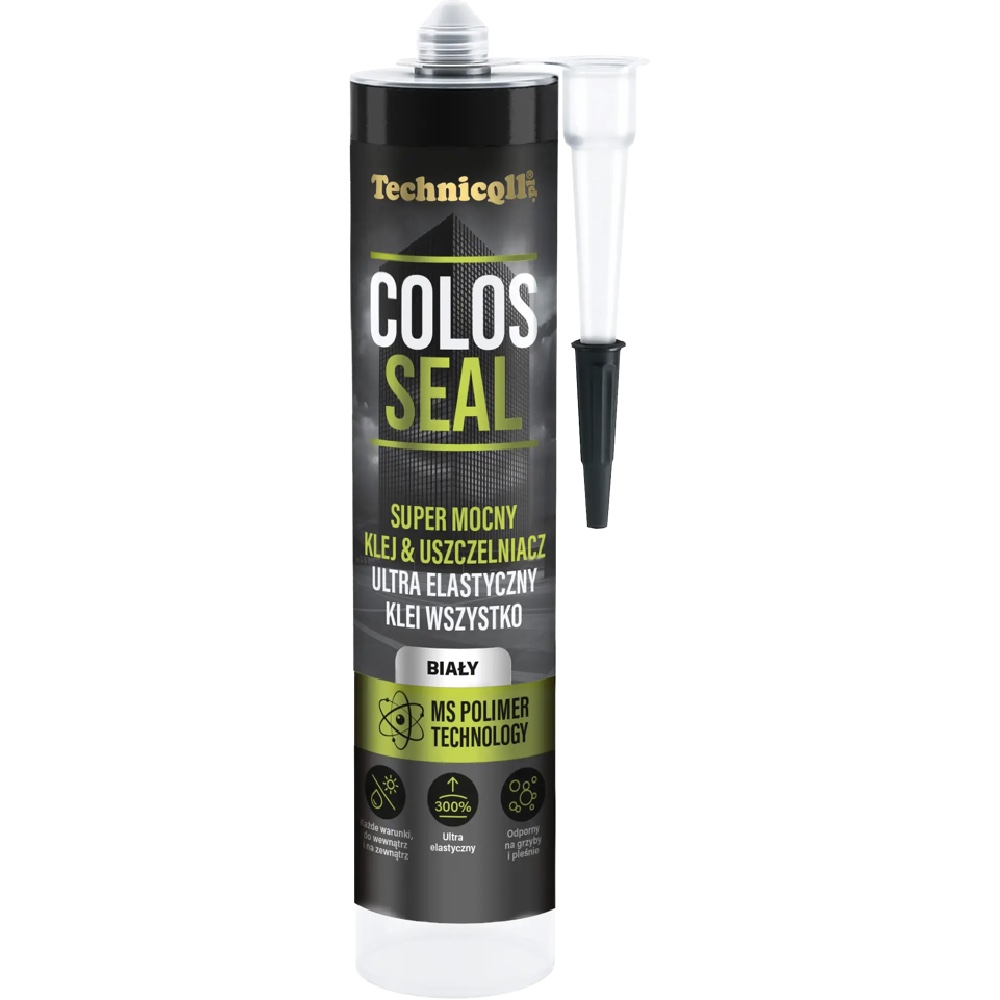 TECHNICQLL Colos Seal BIALY 290ml Klej uszczelniacz na bazie MS POLIMERU Hurtownia Sklep Tarnow TECHNICQLL Colos Seal BIAŁY 290ml Klej-uszczelniacz na bazie MS POLIMERU
