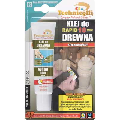 TECHNICQLL Klej do drewna D3 Rapid 30ml szybkowiążący 10min