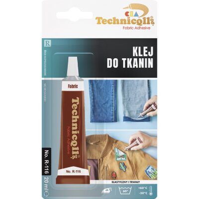 TECHNICQLL Klej do tkanin tubka 20ml odporny na pranie w 60°C