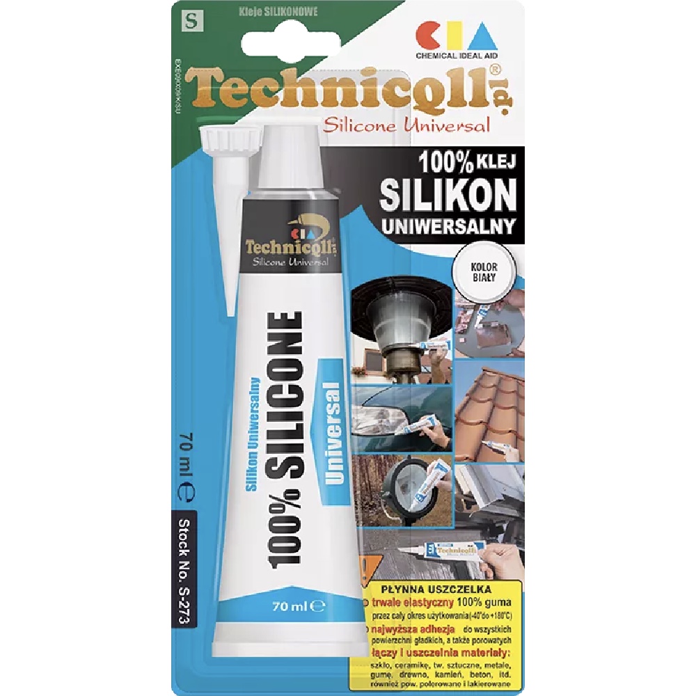TECHNICQLL Silikon uniwersalny bialy 70ml tubka Hurtownia Sklep Tarnow TECHNICQLL Silikon uniwersalny biały 70ml tubka