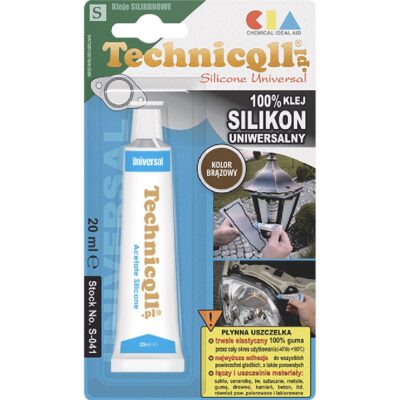 TECHNICQLL Silikon uniwersalny brązowy 20ml w małej tubce