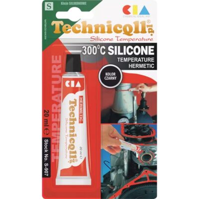 TECHNICQLL Silikon wysokotemperaturowy czarny 300°C 20 ml hermetic