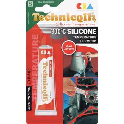 TECHNICQLL Silikon wysokotemperaturowy czerwony 300°C 20 ml hermetic