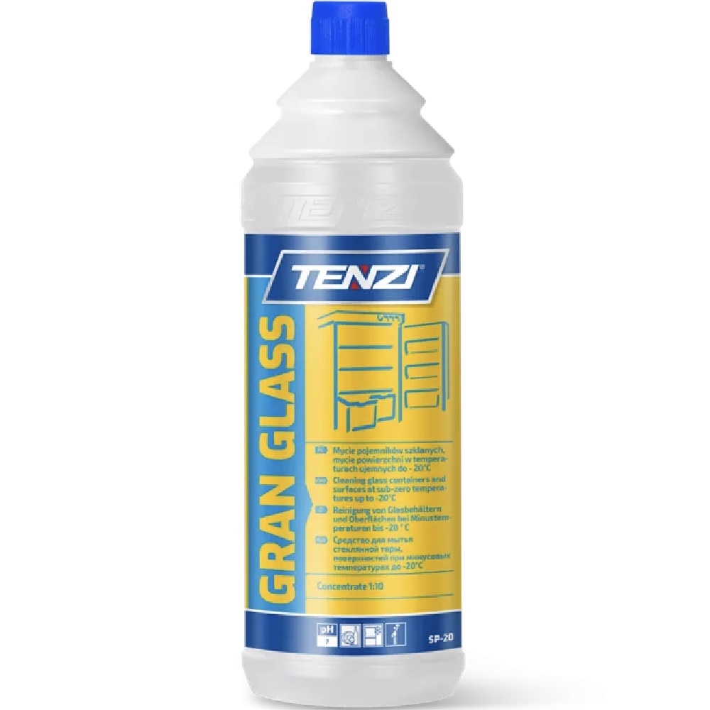 TENZI Gran Glass 1L Plyn do mycia lodowek zamrazarek chlodni Hurtownia Sklep Tarnow TENZI Gran Glass 1L Płyn do mycia lodówek, zamrażarek, chłodni