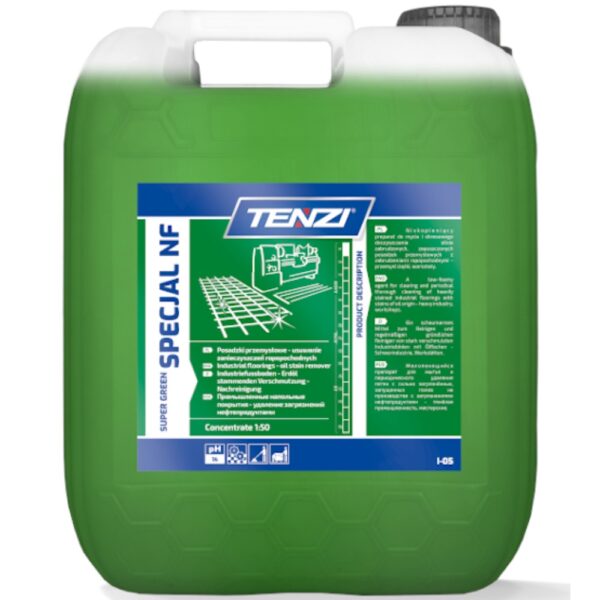 TENZI Super Green Special NF 10 L Zmywa tluszcz i olej z posadzek Hurtownia Sklep Tarnow TENZI Super Green Special NF 10 L Zmywa tłuszcz i olej z posadzek