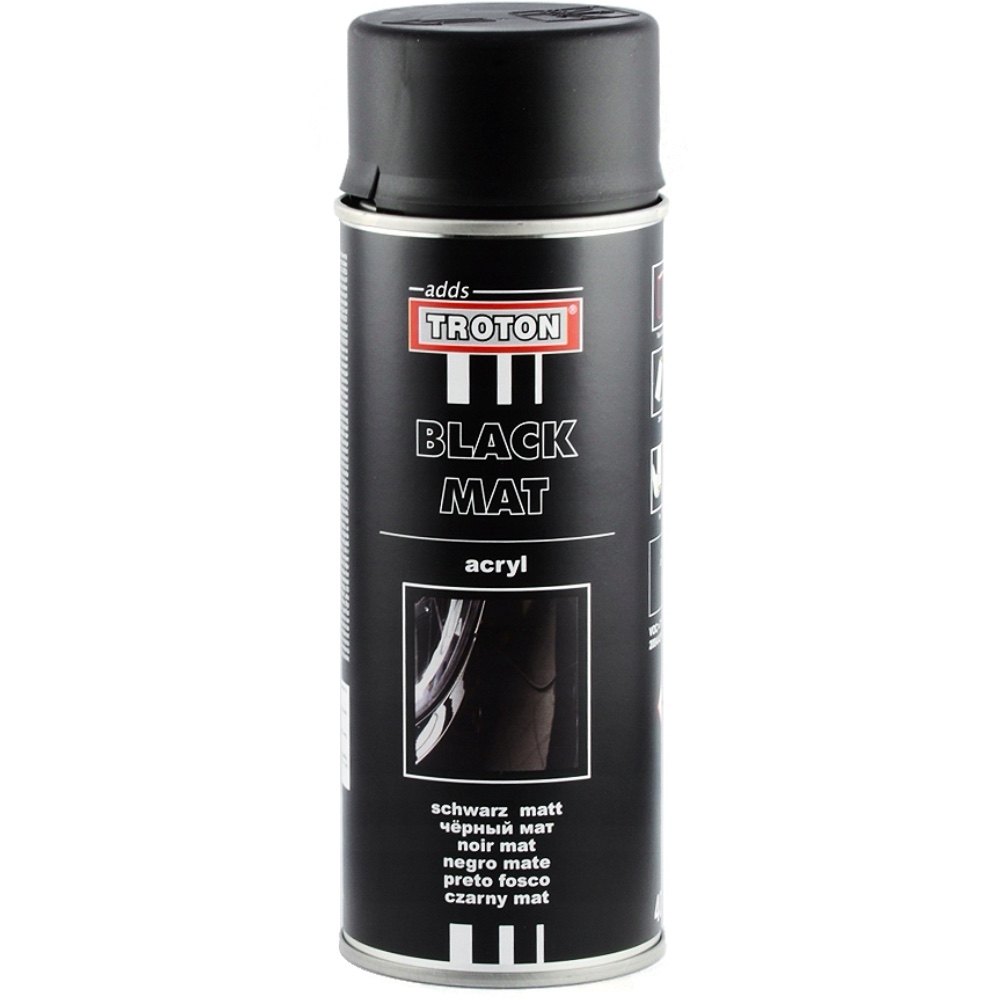 TROTON IT D Lakier akrylowy czarny mat spray 400 ml Hurtownia Sklep Tarnow TROTON IT D Lakier akrylowy czarny mat spray 400 ml