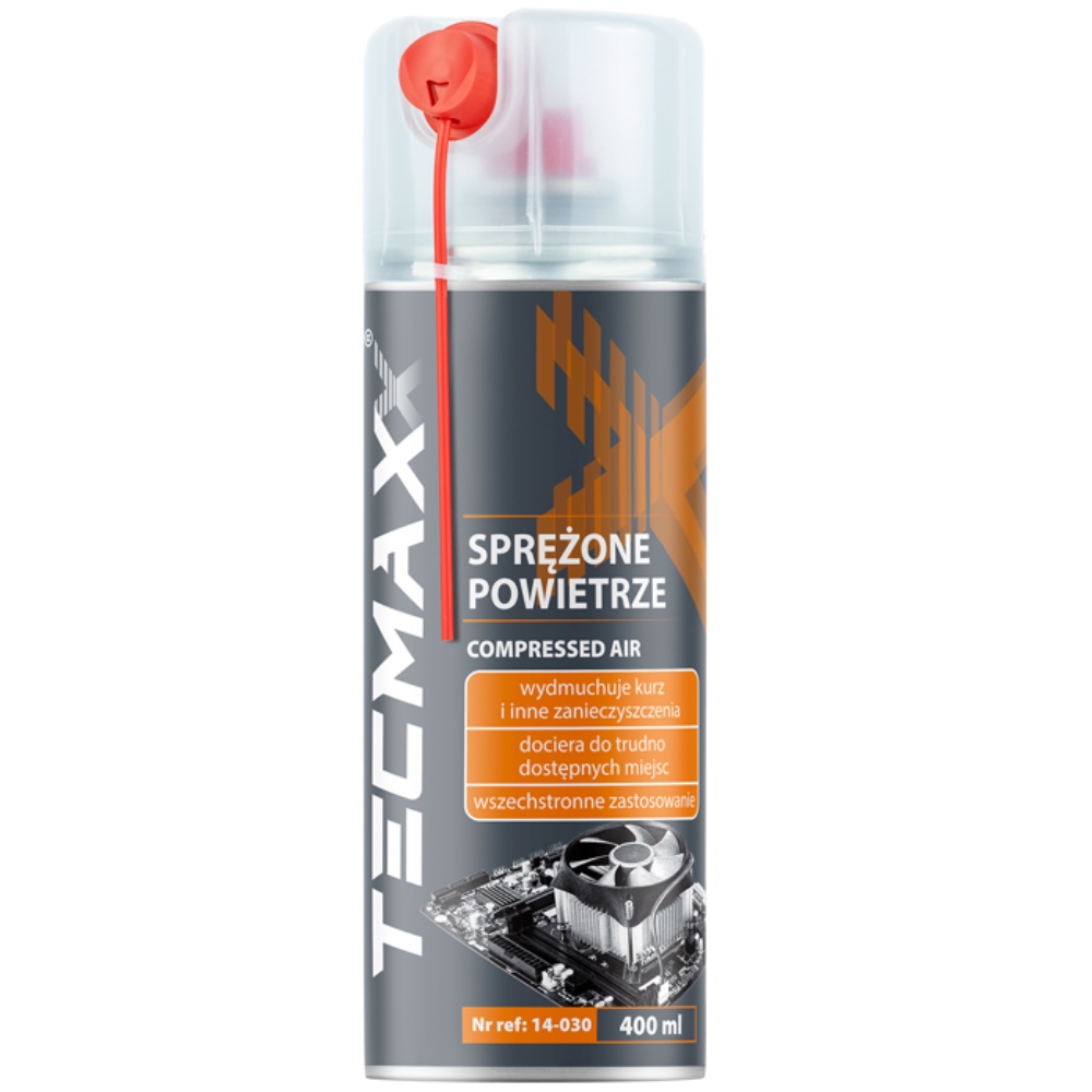 Tecmaxx Sprezone powietrze w sprayu 400 ml slomka Hurtownia Sklep Tarnow Tecmaxx Sprężone powietrze w sprayu 400 ml + słomka