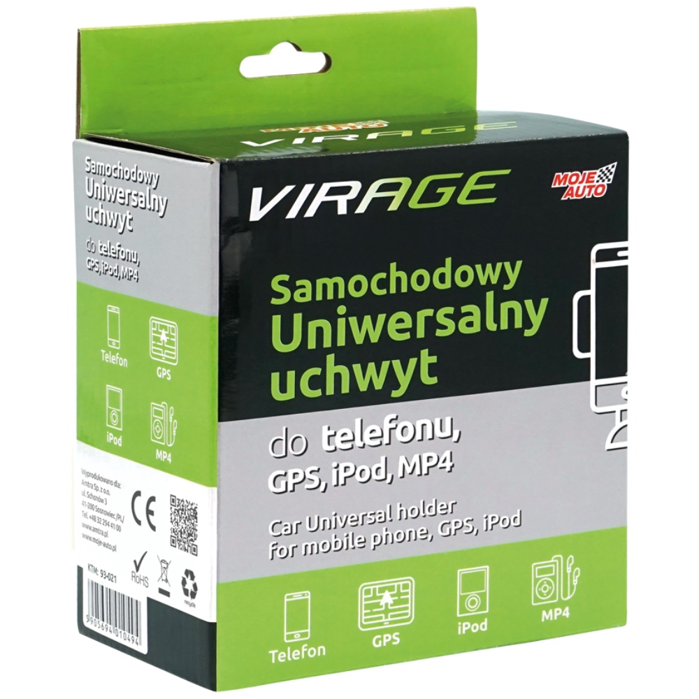 Uniwersalny Uchwyt Samochodowy do Telefonu, GPS Moje Auto Virage