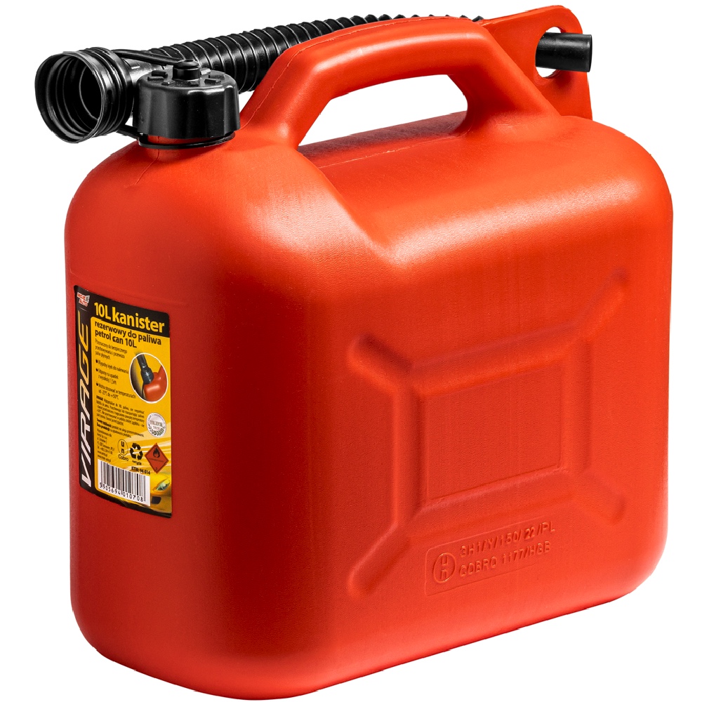 VIRAGE Kanister plastikowy rezerwowy Do Paliwa 10L Hurtownia Sklep Tarnow VIRAGE Kanister plastikowy 10L rezerwowy do paliwa czerwony