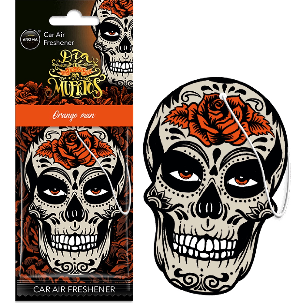Zapach AROMA CAR MUERTOS Orange Man Skull Hurtownia Sklep Tarnow Zapach AROMA CAR MUERTOS Orange Man Skull