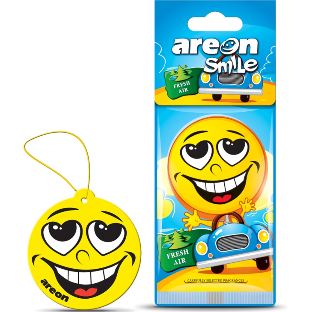 Zawieszka zapachowa AREON DRY SMILE Fresh Air Hurtownia Sklep Tarnow Zapach AREON SMILE Fresh Air